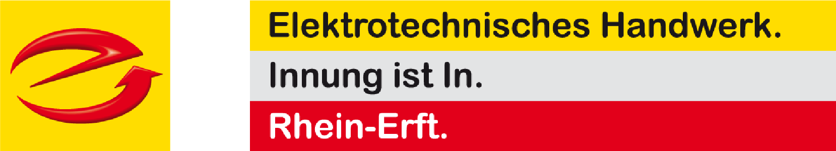 das dreifarbige Logo der elektronischen Handwerksinnung in Rhein Erst
